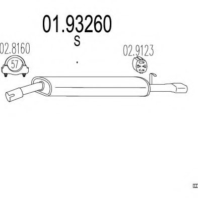 MTS 01.93260 End Silencer